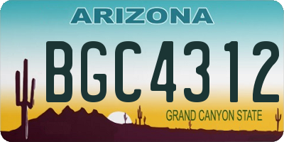 AZ license plate BGC4312