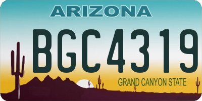 AZ license plate BGC4319