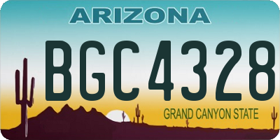 AZ license plate BGC4328