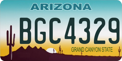 AZ license plate BGC4329