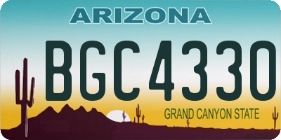 AZ license plate BGC4330