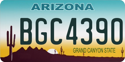 AZ license plate BGC4390