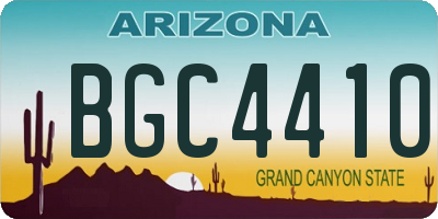 AZ license plate BGC4410