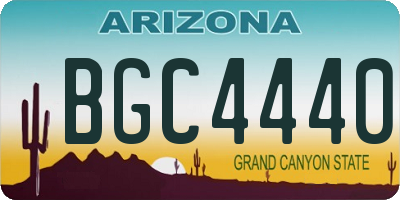 AZ license plate BGC4440