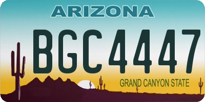 AZ license plate BGC4447