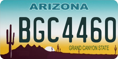 AZ license plate BGC4460
