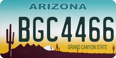 AZ license plate BGC4466