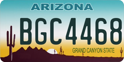 AZ license plate BGC4468