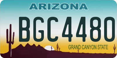 AZ license plate BGC4480