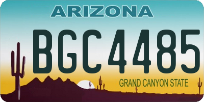 AZ license plate BGC4485