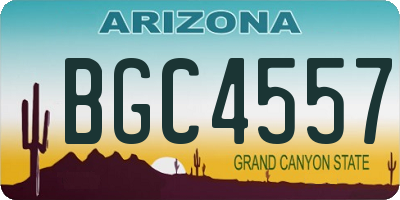 AZ license plate BGC4557