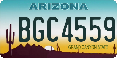 AZ license plate BGC4559