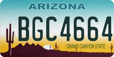 AZ license plate BGC4664
