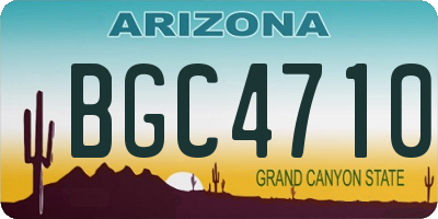AZ license plate BGC4710
