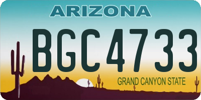 AZ license plate BGC4733