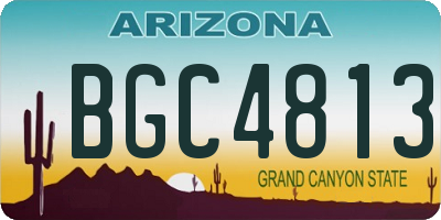 AZ license plate BGC4813