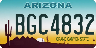 AZ license plate BGC4832