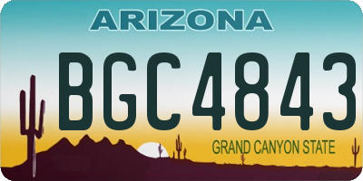 AZ license plate BGC4843