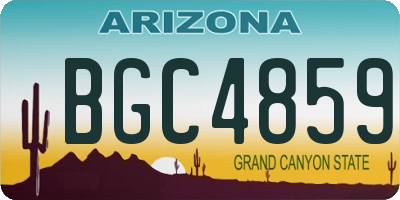 AZ license plate BGC4859