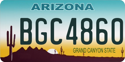 AZ license plate BGC4860