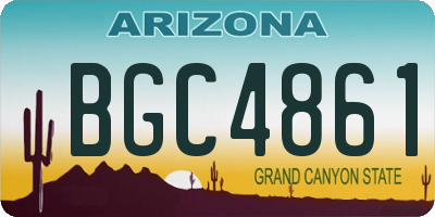 AZ license plate BGC4861