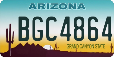 AZ license plate BGC4864