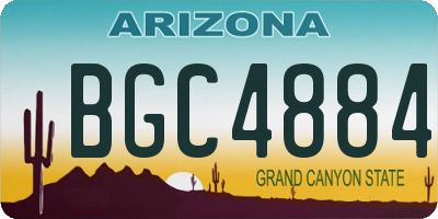 AZ license plate BGC4884