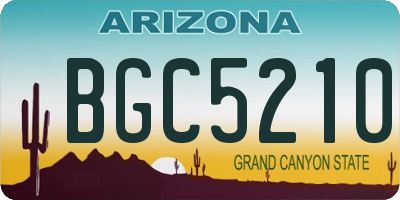 AZ license plate BGC5210