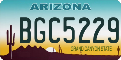 AZ license plate BGC5229