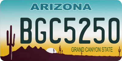 AZ license plate BGC5250