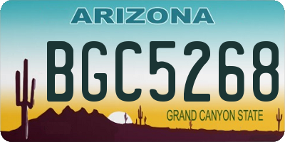 AZ license plate BGC5268
