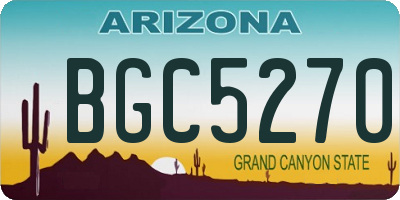 AZ license plate BGC5270