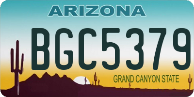 AZ license plate BGC5379