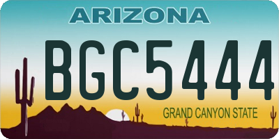 AZ license plate BGC5444