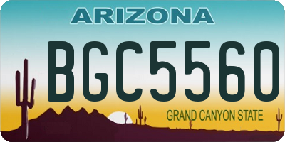 AZ license plate BGC5560
