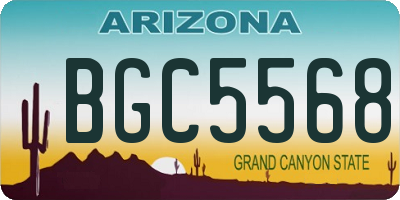 AZ license plate BGC5568