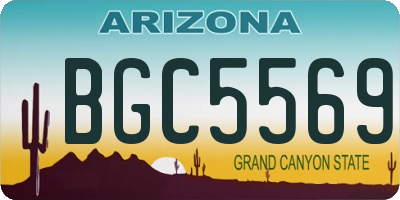 AZ license plate BGC5569