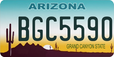 AZ license plate BGC5590