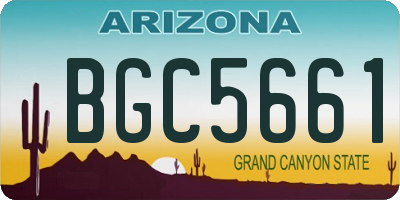 AZ license plate BGC5661