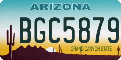 AZ license plate BGC5879
