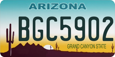 AZ license plate BGC5902