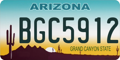AZ license plate BGC5912