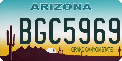 AZ license plate BGC5969