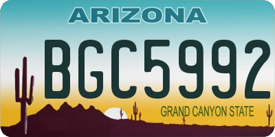 AZ license plate BGC5992
