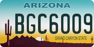 AZ license plate BGC6009