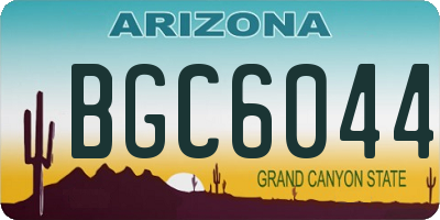 AZ license plate BGC6044