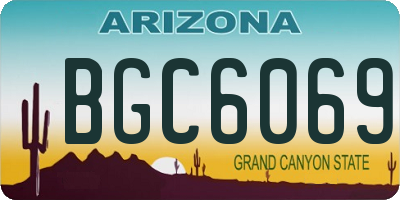 AZ license plate BGC6069