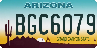 AZ license plate BGC6079