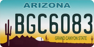 AZ license plate BGC6083