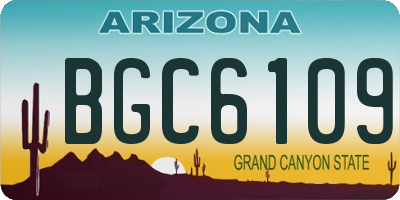 AZ license plate BGC6109